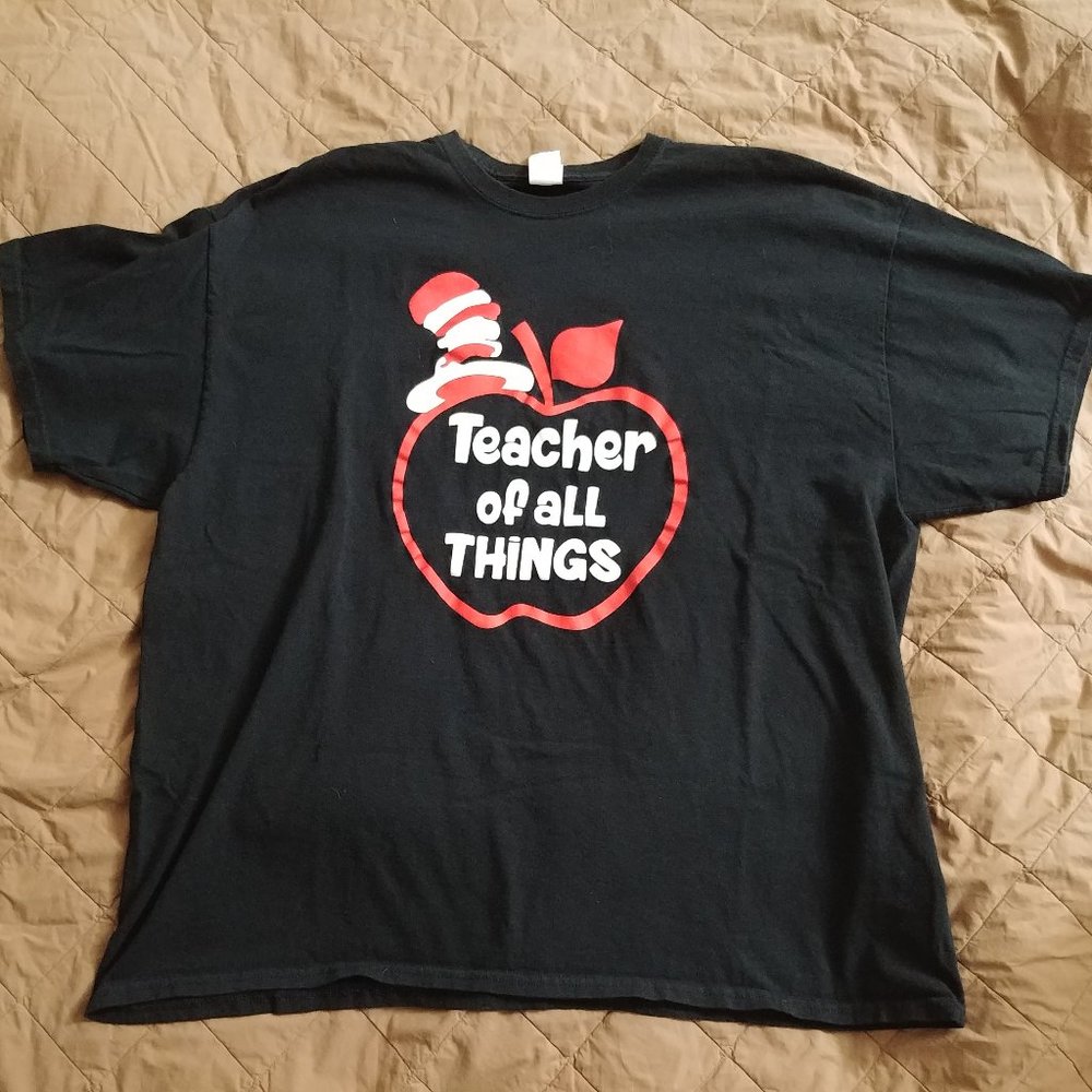 Teacher of All Things Black Tee 2XL